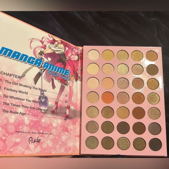 NIB Rude Cosmetics 
Manga Anime 35 Eyeshadow Palette - Picture 8 of 9